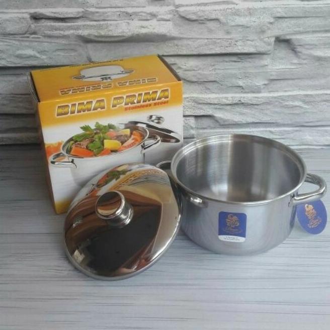 TERLARIS Panci Bima stainles 16(1,6L)/18(2,2L)/20(3,1L)/22(4,5L)/24cm(5,4) /PERALATAN MASAK SET/PANC