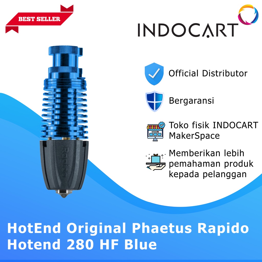 INDOCART 3D Printer HotEnd Original Phaetus Rapido Hotend 280 HF Blue