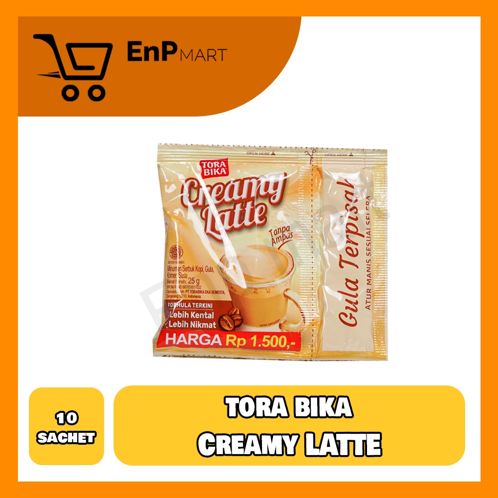 

Torabika Creamy Latte (Gula terpisah) Renceng isi 10 Sachet