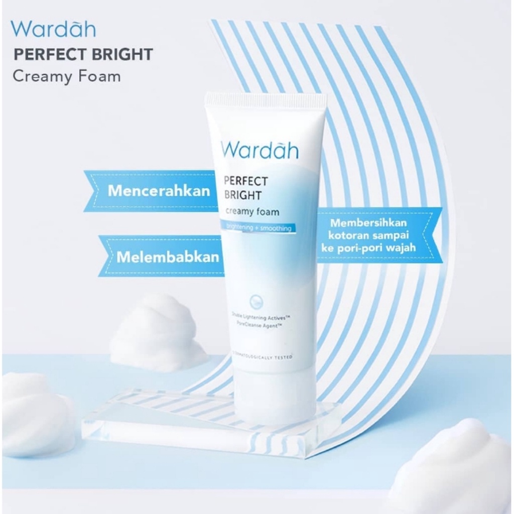 WARDAH PERFECT BRIGHT Creamy Foam Brightening + Smoothing 50ML  - Apple_kosmetik