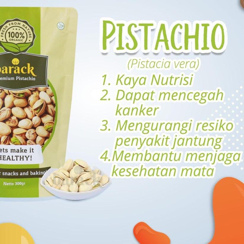 

SALE✅KACANG PISTACHIO 300gr BARACK KUALITAS TERBAIK | Kacang Fustuk | Pistasio | Pistacio Oleh-oleh Haji|SQ4