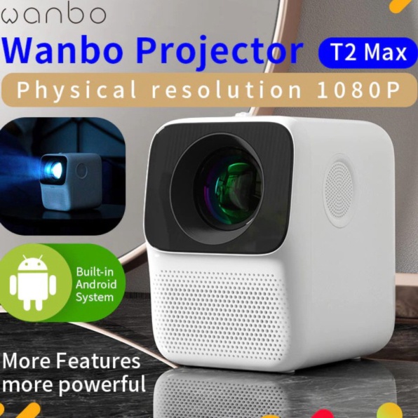 Promo Proyektor Mini Smart Wanbo T2 Max Portable Android 1080P 5000 Lumens Diskon