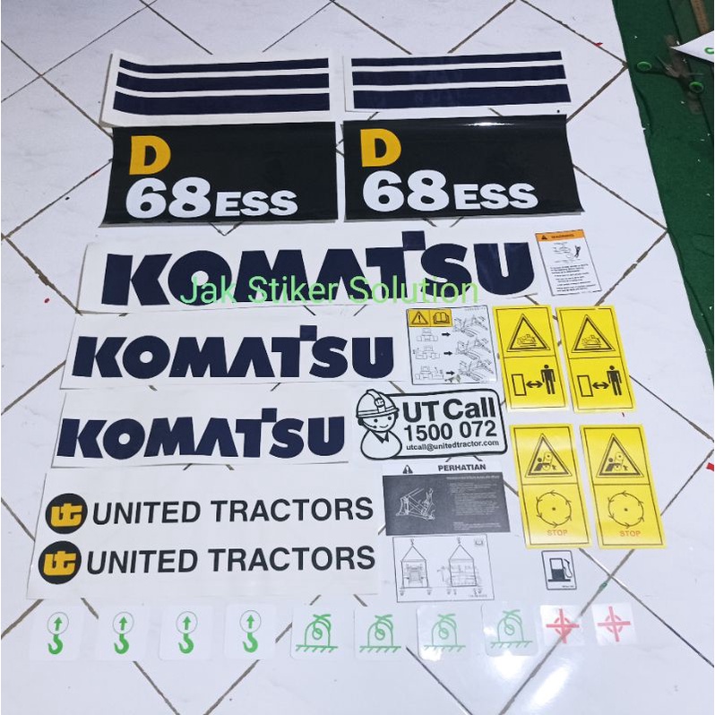 Stiker Dozer Komatsu D68ESS Sticker Alat Berat