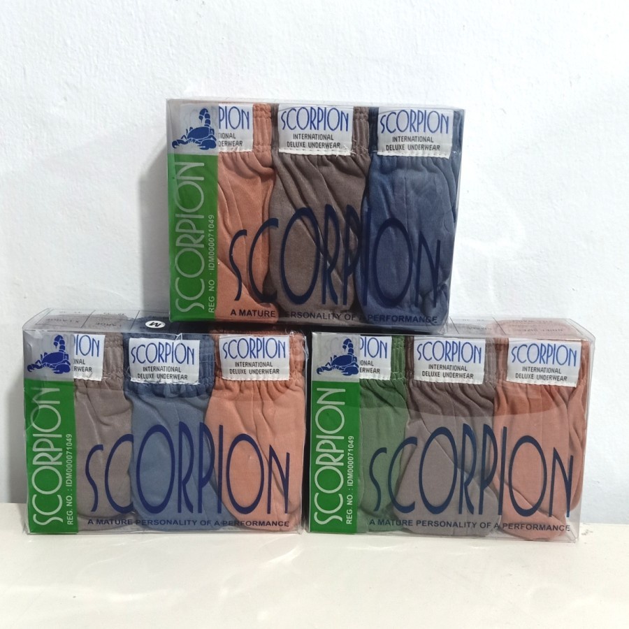 celana dalam pria scorpion/crocodile/drx/ isi 3pcs