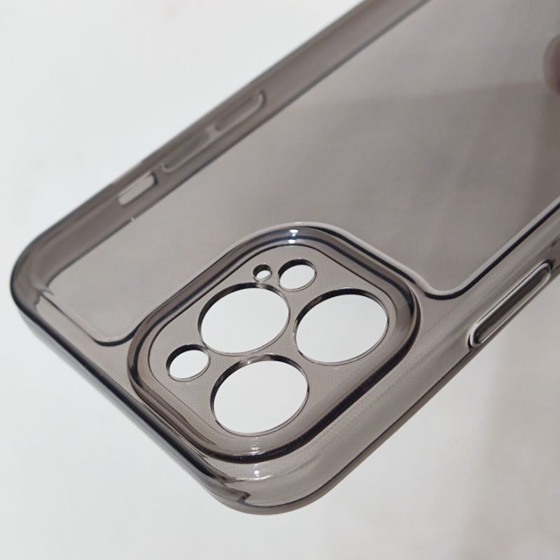 CASE IPHONE, SOFTCASE IPHONE, IPHONE 11, IPHONE XR, IPHONE 12, IPHONE 13 BENTUK KOTAK HITAM TRANSPAR