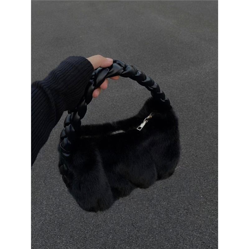 Suhao net merah gaya kuno niche rajutan tas tangan mewah 2022 mode baru lucu komuter tas bahu bahu kecil