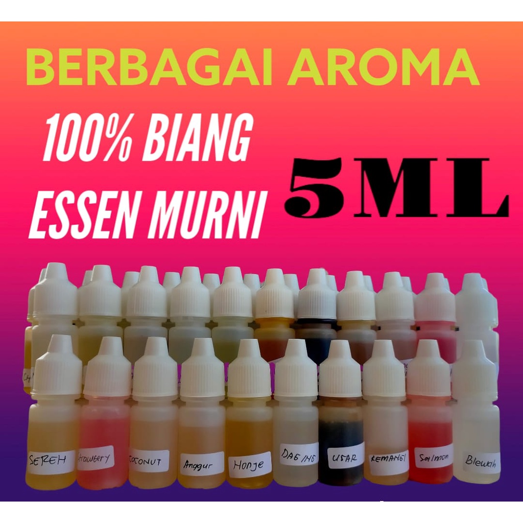 ESSEN BIANG MURNI 5ML// ESSEN MURNI TANPA BAHAN CAMPURAN APAPUN// BAHAN CAMPURAN ESSEN OPLOSAN//