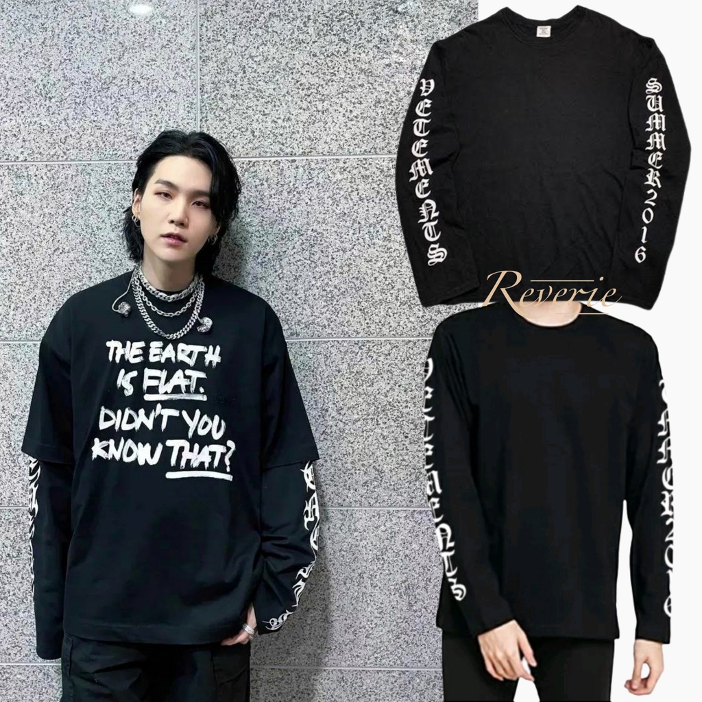 BAJU KAOS LENGAN PANJANG SUGA BTS YET TO COME IN BUSAN TSHIRT LONGSLEEVES INNER OUTFIT KONSER YOONGI