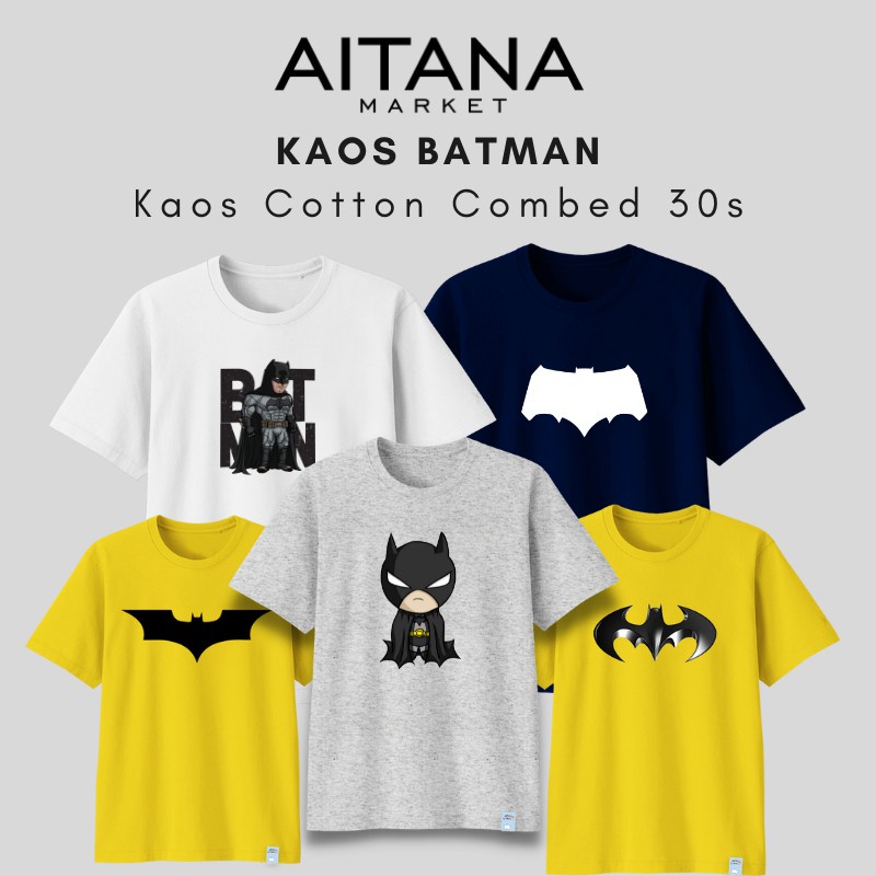 Baju Kaos Superhero Batman Untuk Bayi Anak Bahan Cotton Combed 30s Nyaman dipakai Aitana