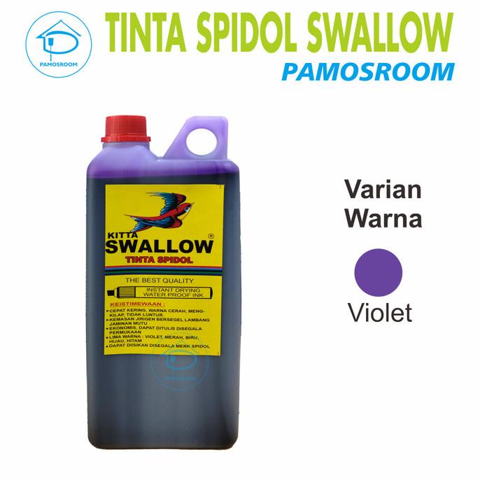 

(COD) Pamosroom Tinta Spidol Permanent KITTA Swallow Biru Violet Free Botol TERPERCAYA Kode 1122