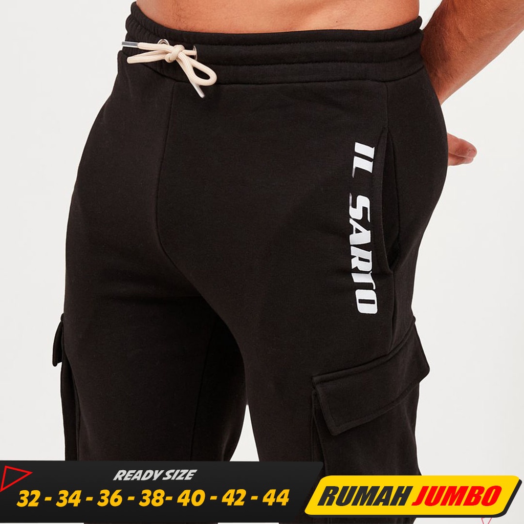 Jogger Panjang Pria Pants Pria Celana Cargo Panjang Celana Training Jumbo Celana AD3