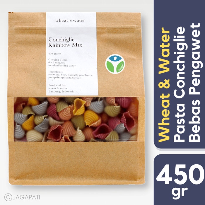 

Wheat & Water - Conchiglie Rainbow Mix per 450gr - Pasta Instant