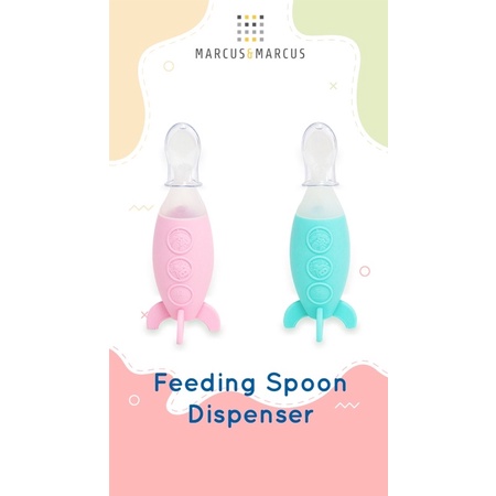 Marcus &amp; marcus baby feeding spoon dispenser rocket - sendok mpasi bayi