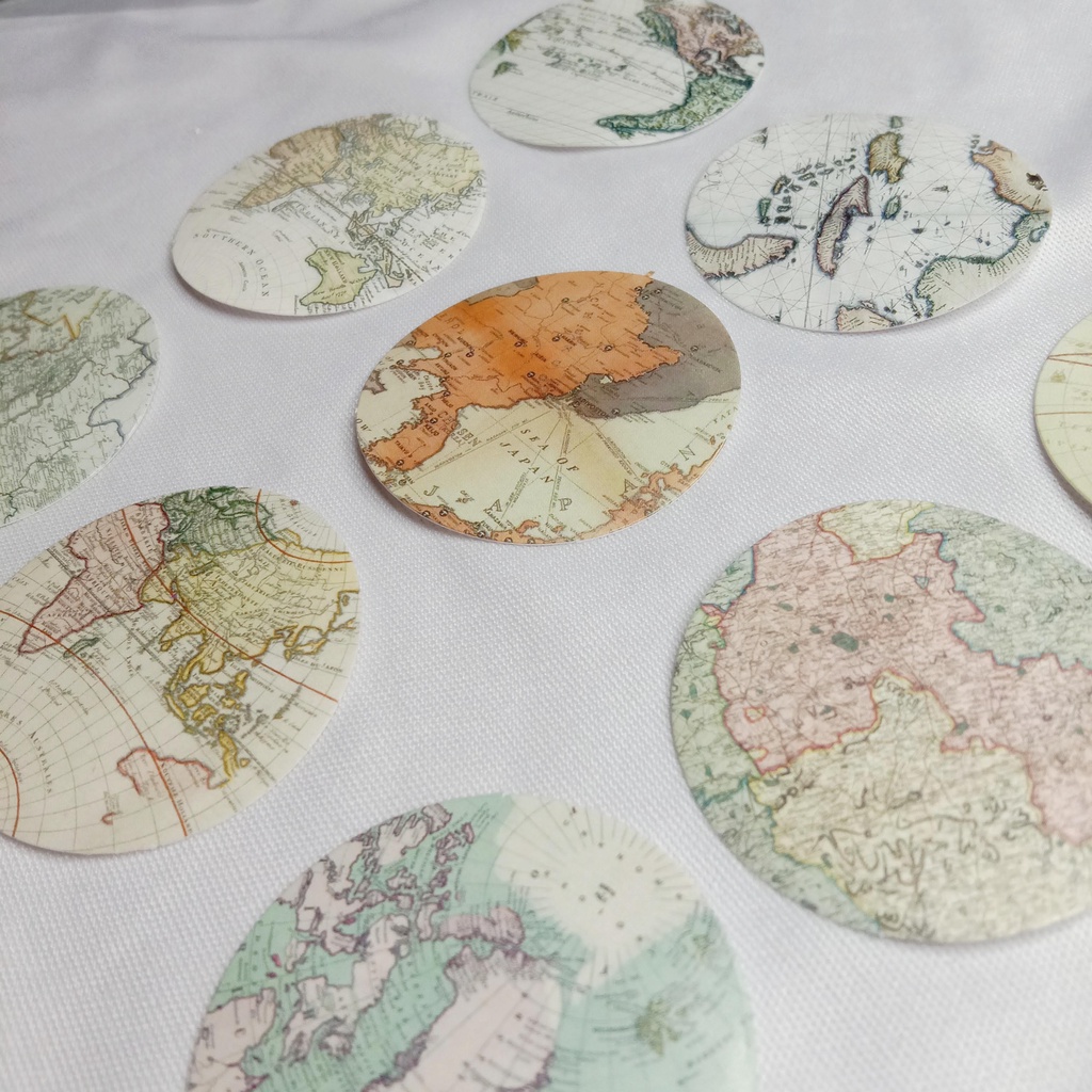 

STICKER VINTTAGE RETRO GLOBE | STIKER SCRAPBOOK | STIKER AESTHETIC