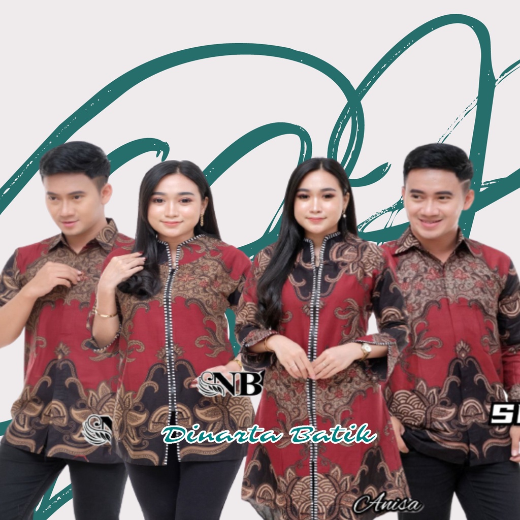 ATASAN BAJU BATIK COUPLE [BISA SATUAN] HEM PRIA LENGAN PENDEK KEMEJA PRIA LENGAN PANJANG BLOUSE TUNI