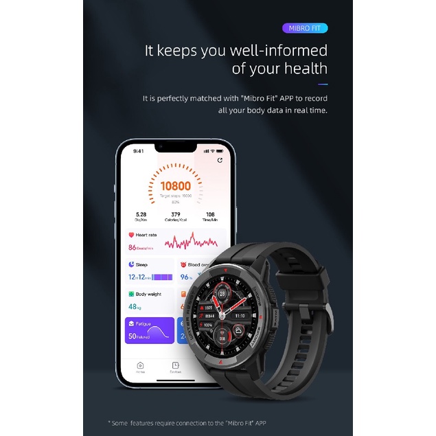 MIBRO X1 Smartwatch - 5ATM Waterproof Sporty AMOLED 1.3-inch Screen - Jam Tangan Pintar 30 Sports Mode Tahan Air 5ATM