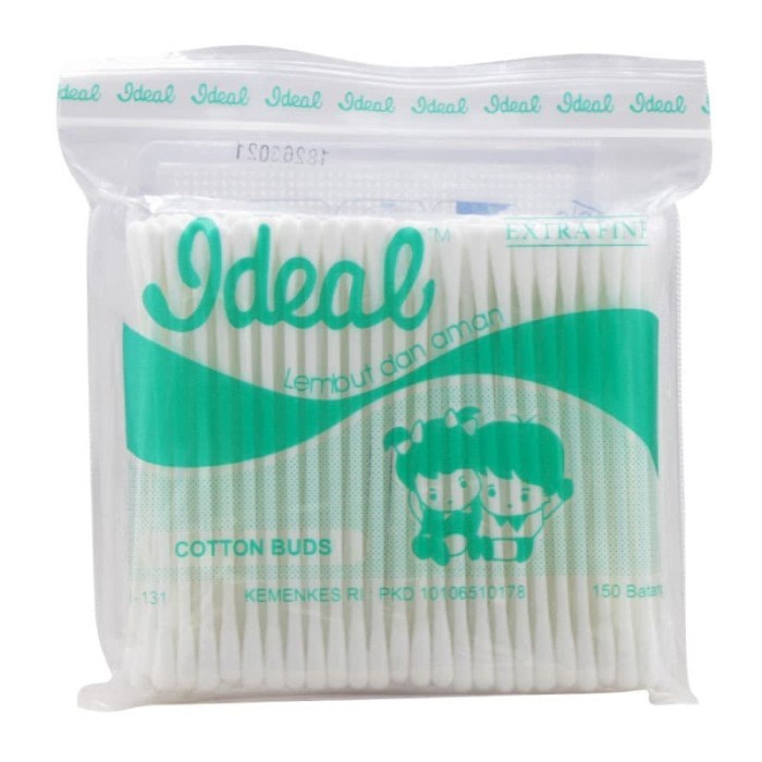 

PEMBERSIH TELINGA / IDEAL COTTONS BUDS EXTRA FINE PACK 150PCS