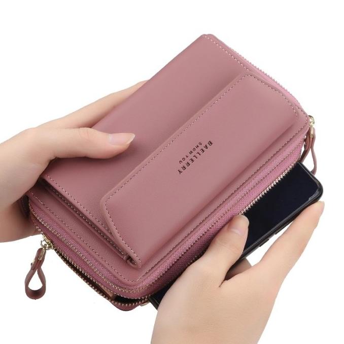 Baellerry Wanita Dompet Wanita HP Wanita Original Tas Selempang Panjan