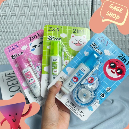 

tipex 2 in 1 cair dan roll tip x penghapus kesalahan pen keperluan anak sekolah atk Alat tulis kantor lucu imut keren fancy bisa COD import termurah