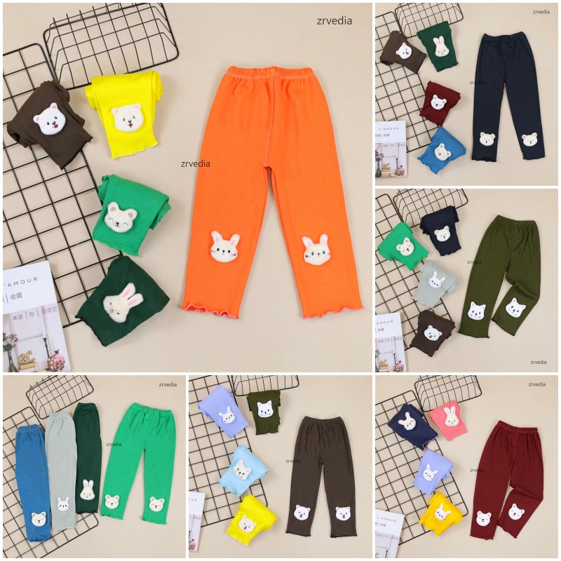 [IMPORT] Legging Dahyun uk Bayi 3-12 Bulan / Cotton Rib Celana Panjang Premium Anak Perempuan Balita Leging Baby Polos Knit Import kiosbalitaaprillia