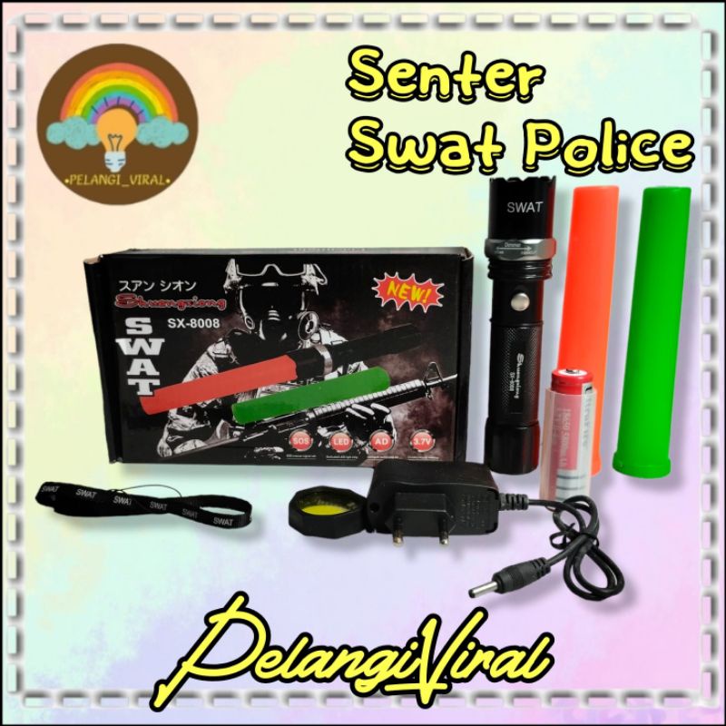 Senter Swat Police/ Senter Swat Parkir/ Senter/Senter Swat/Senter Warna merah/ Senter parkir