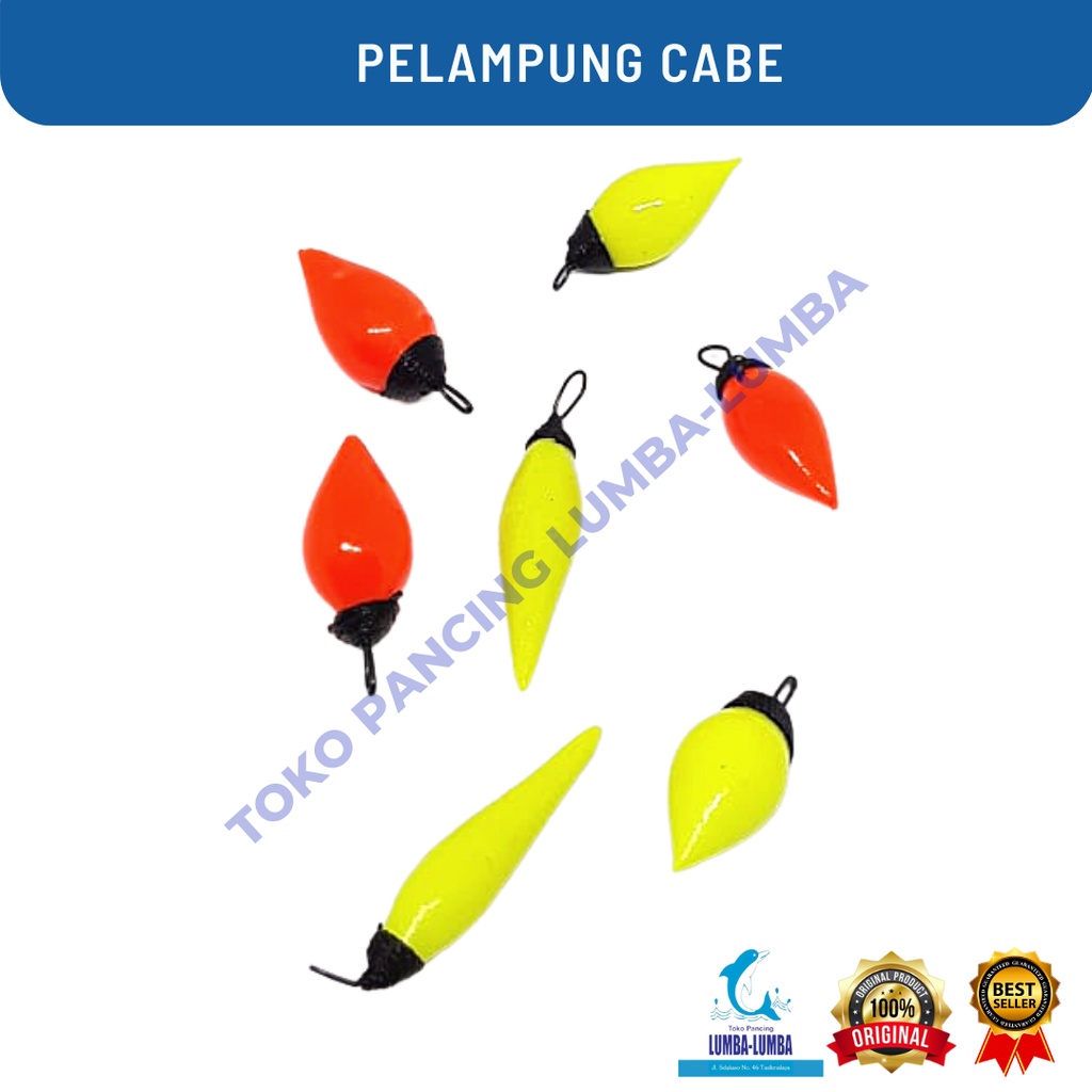 Pelampung pancing Cabe / Pelampung bentuk cabe / Kumbul cabe / Kumbul mini / Kumbul pancing / Kumbul