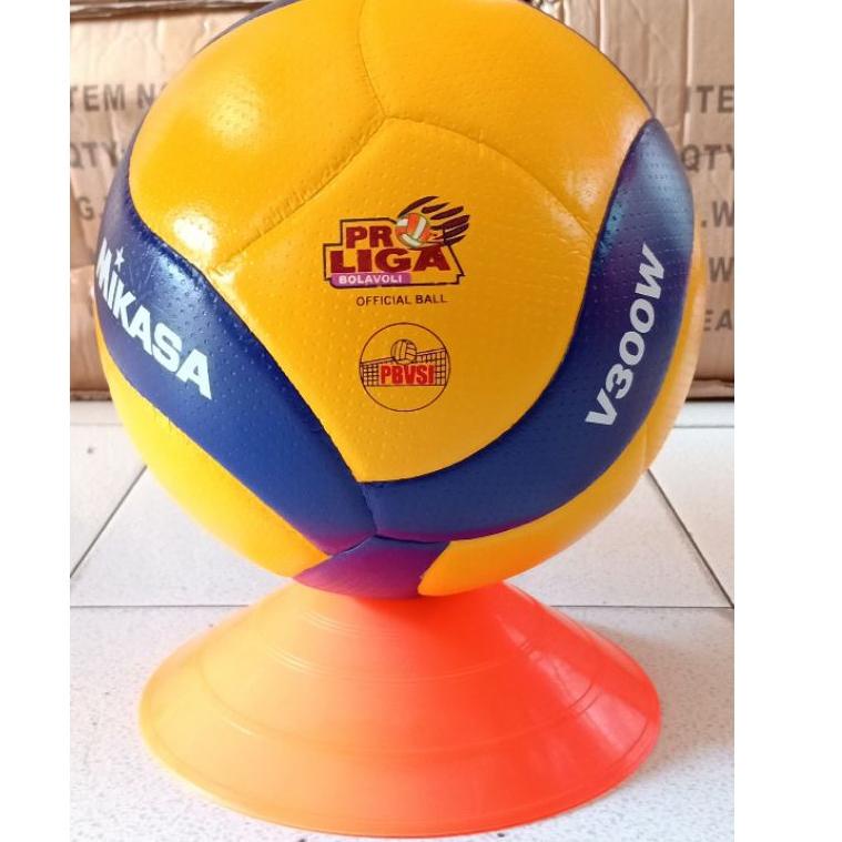 BOLA VOLI VOLLY MIKASA HOLOGRAM MV2200 SUPER GOLD & V300W KW TEBAL IMPOR {KAZ.18Oc22w}