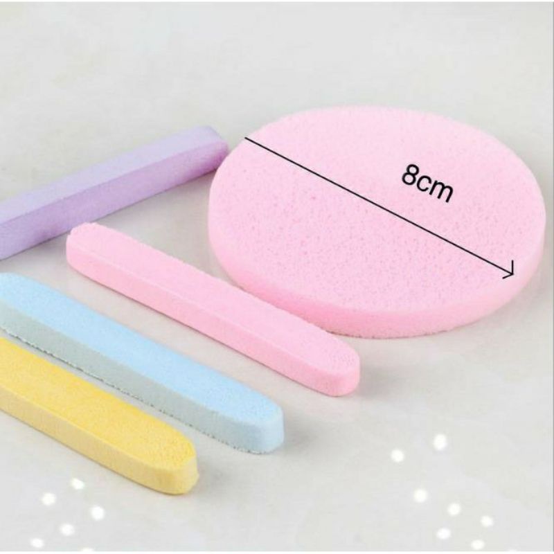 spons stick facial sponge cleansing spon spons cuci muka isi 12 pcs