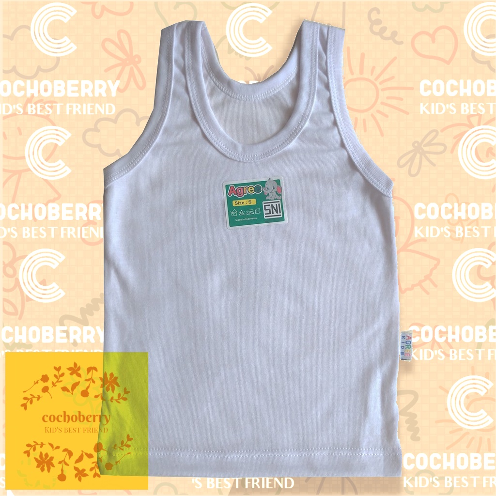 Kaos dalam anak/singlet merk agree sisa size M (bisa grosir)