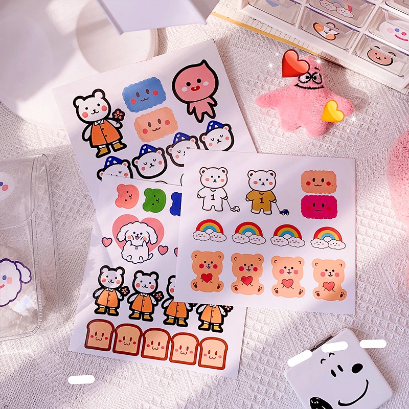 FYGALERYSURABAYA HL0126 Stiker Jurnal Set Motif  Sticker Diary Planner Book Aesthetic