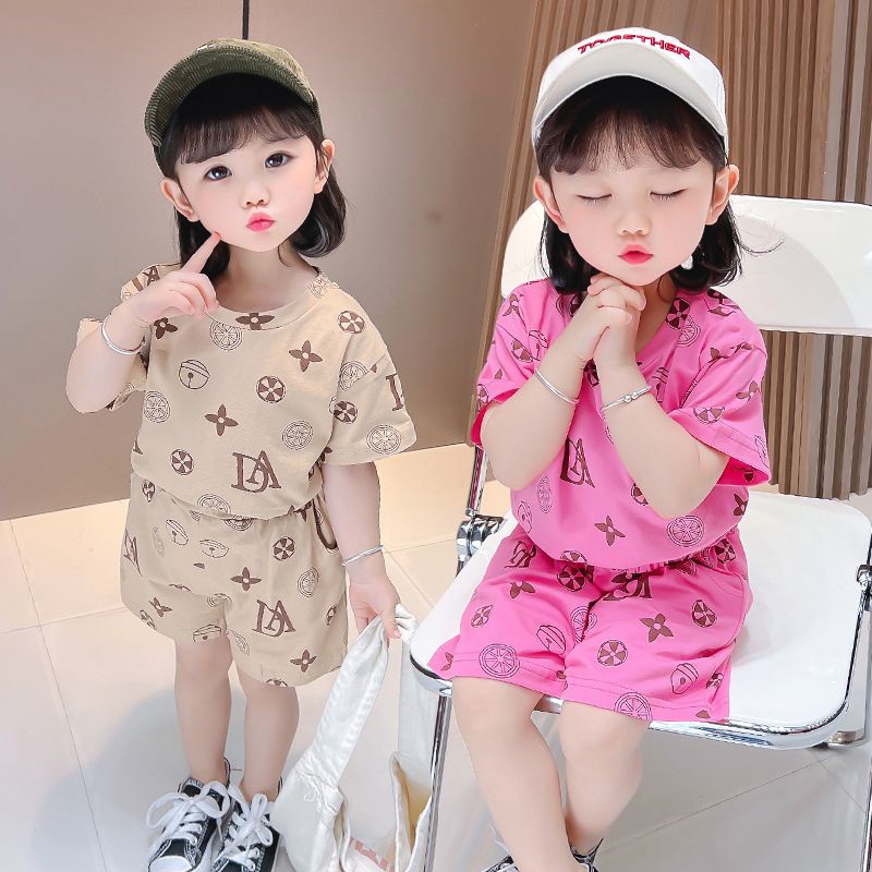 Stelan set kaos anak perempuan cewek import/baju anak perempuan casual import