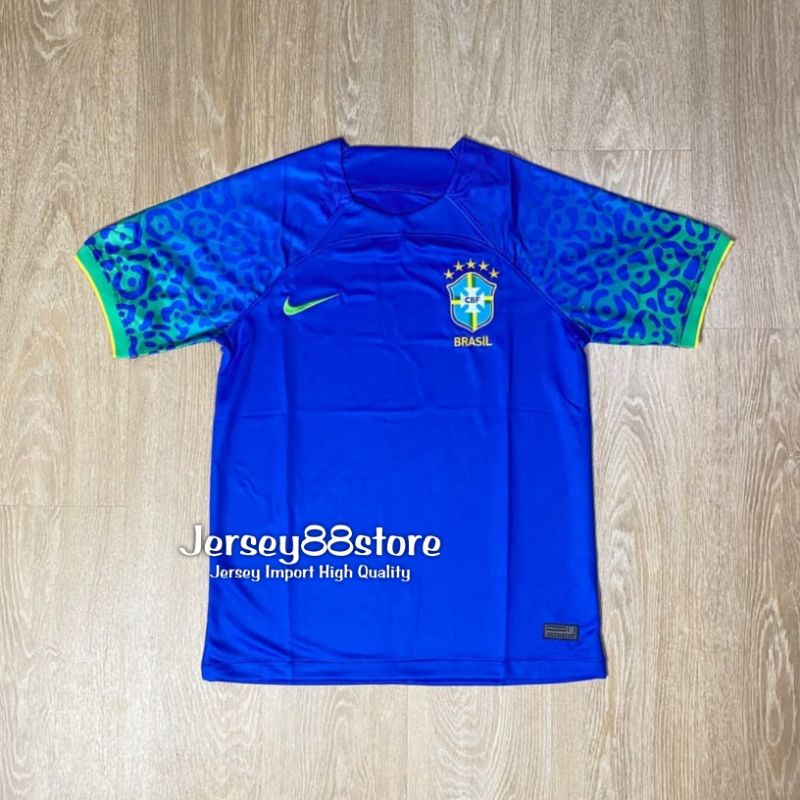 Jersey Baju Sepak Bola BRAZIL AWAY WORLD CUP 2022 Grade Ori
