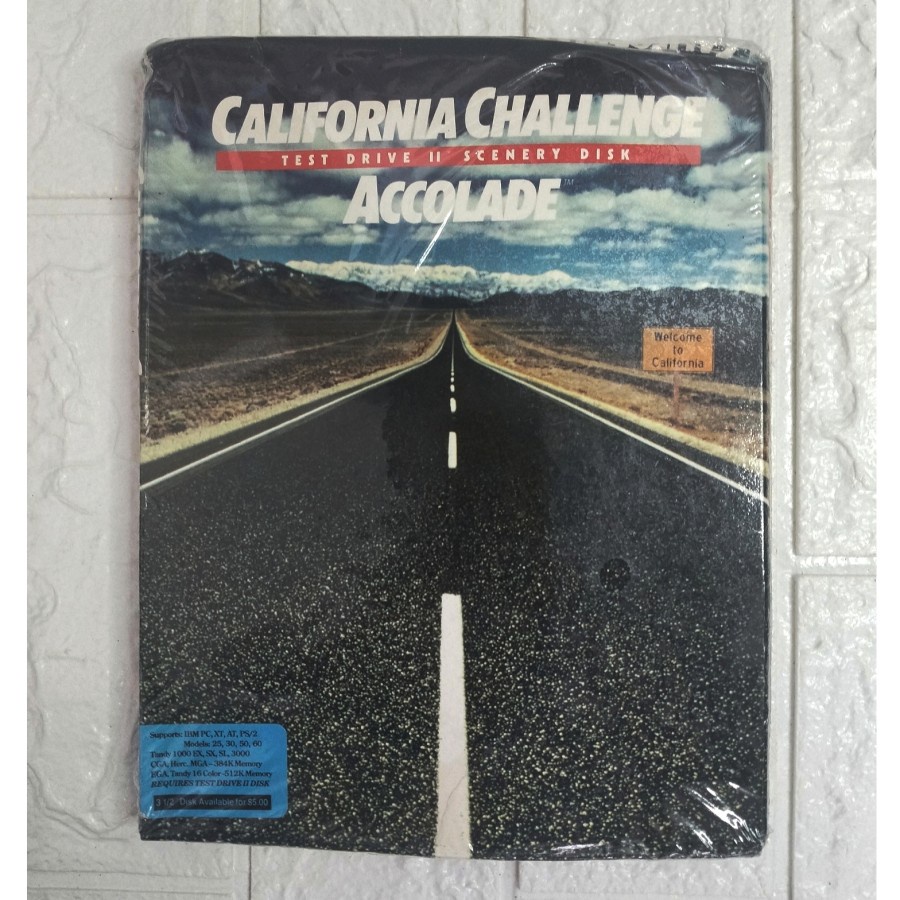 PC Vintage 1989 Game - California Challenge Acolade | IBM MS-DOS PC