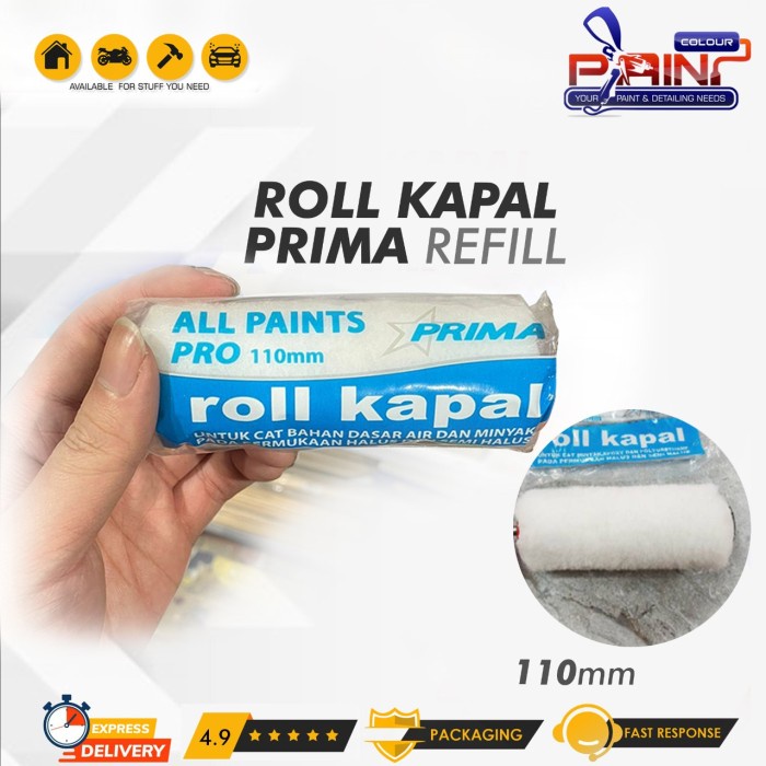 Mini Roll Prima All Paint Refill Roll Kapal Bulu Rol Kapal 110 MM