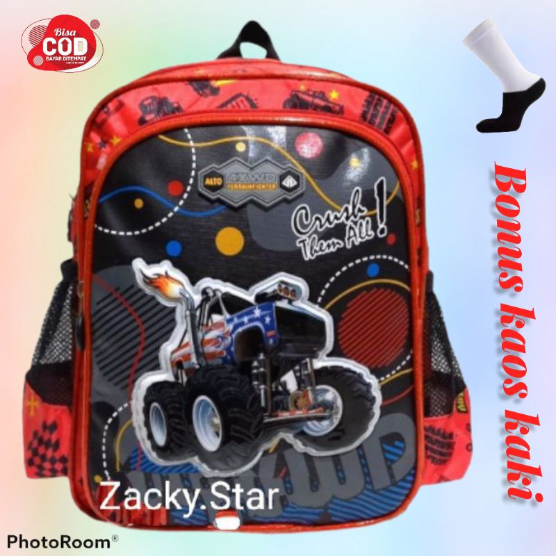 Tas ransel anak laki laki TK bahan polister tebal bagus original Alto