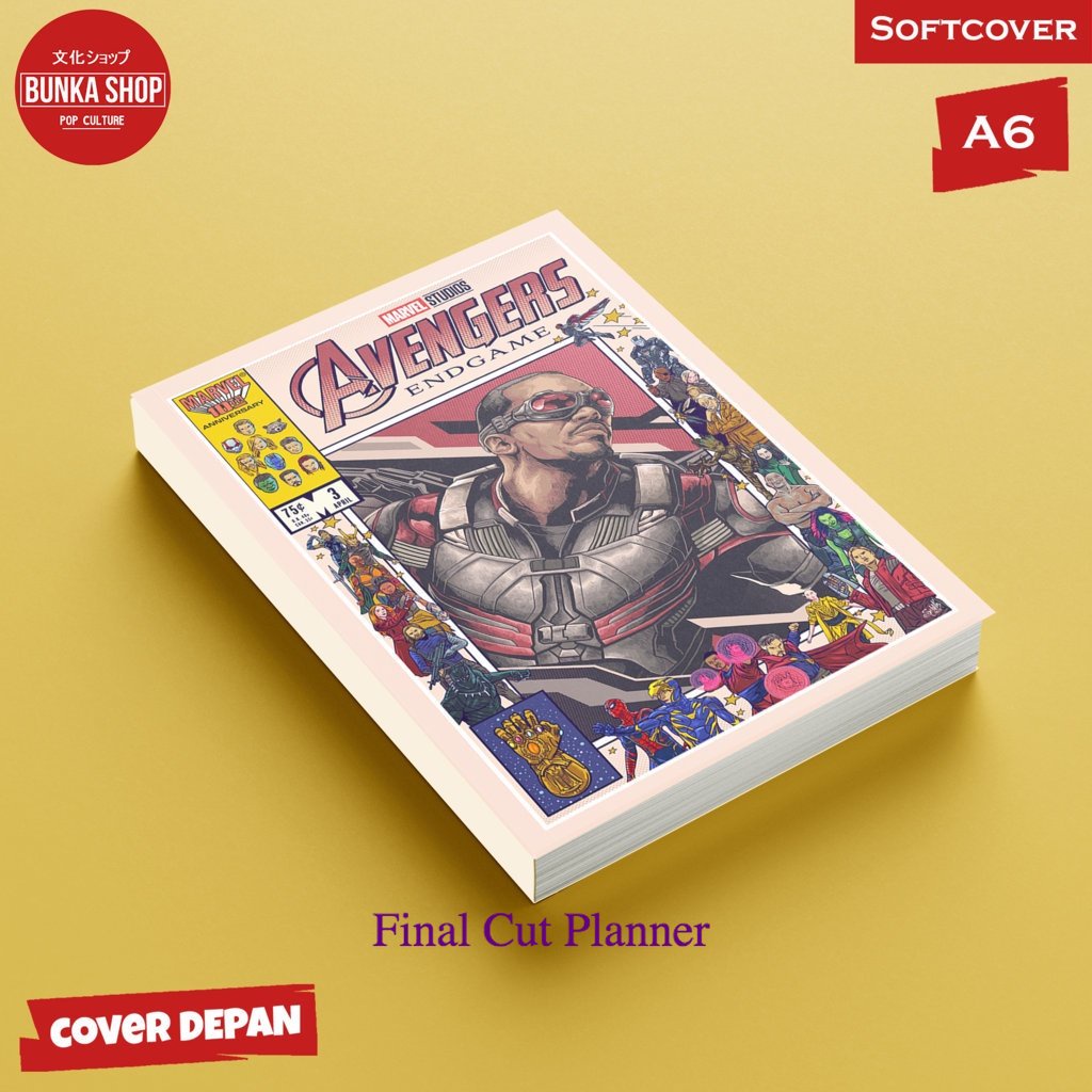 

Pocket Note Marvel Avengers Char Falcon Softcover A6 Buku Tulis Catatan Notes Agenda planner Jurnal .