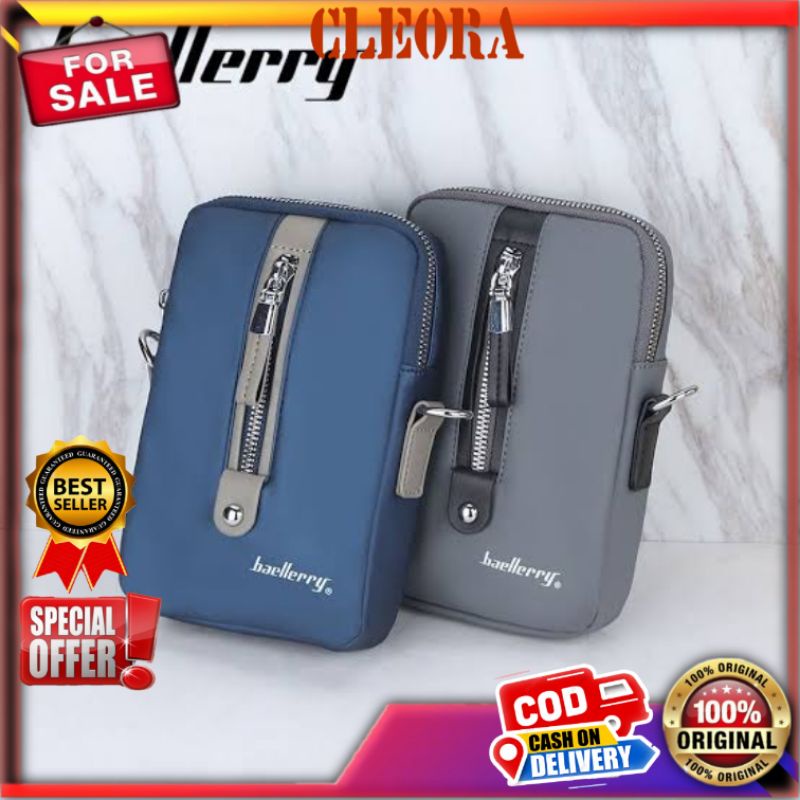 Tas Selempang Pria BAELLERRY Original Tas Pinggang Waistbag Bahan Premium Kekinian Ts Cowok Laki Sim