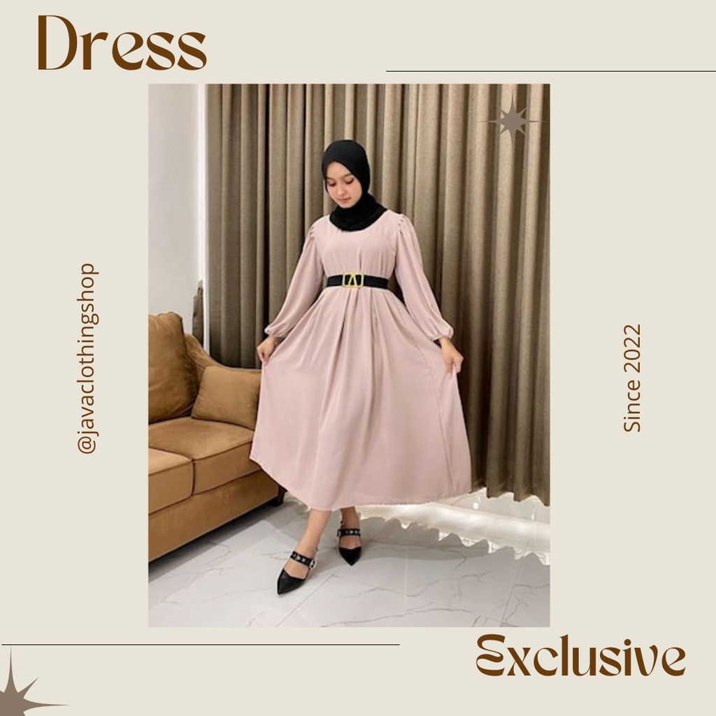 Dress regina atasan wanita lengan panjang polos terbaru 2022 kekinian original mewah EXCLUSIVE all s