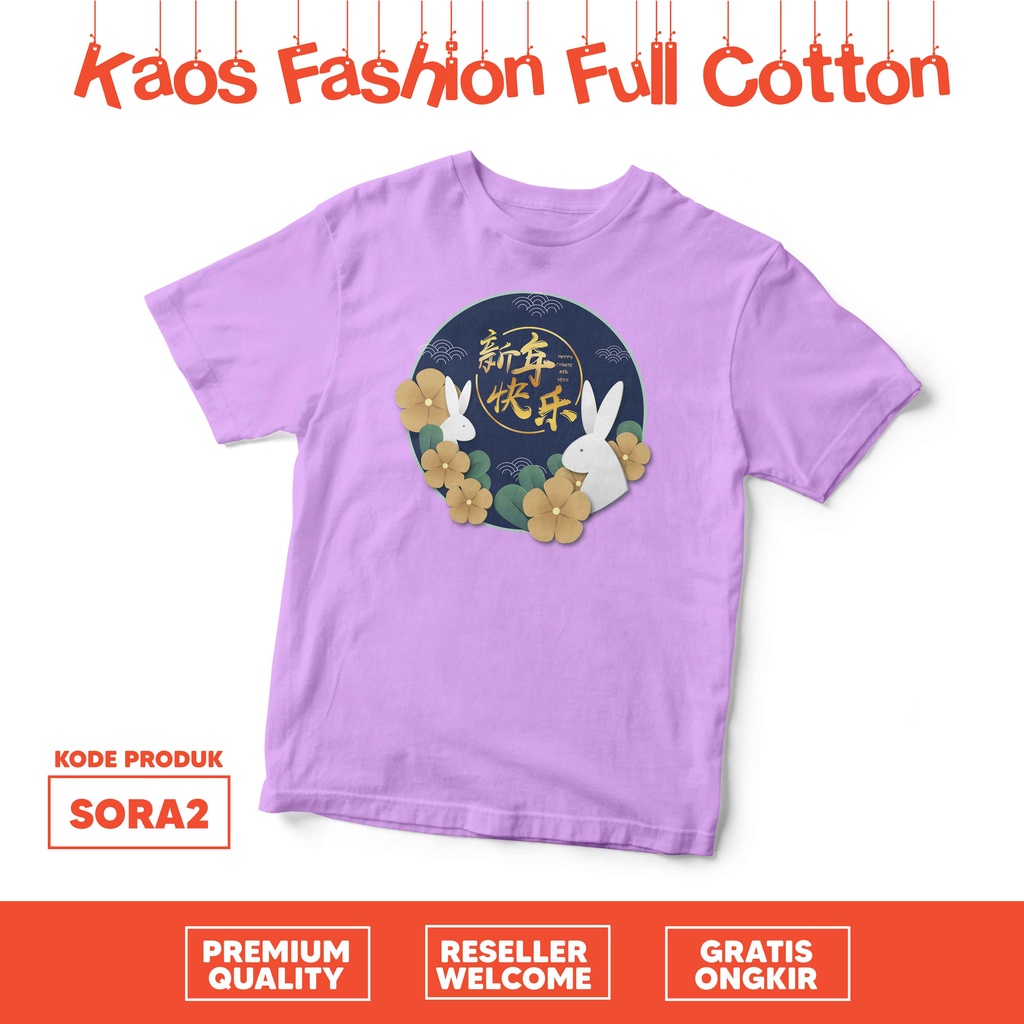 [KAOS ANAK] sincia chinese new year imlek shio rabbit kelinci sora1 sora2 sora3