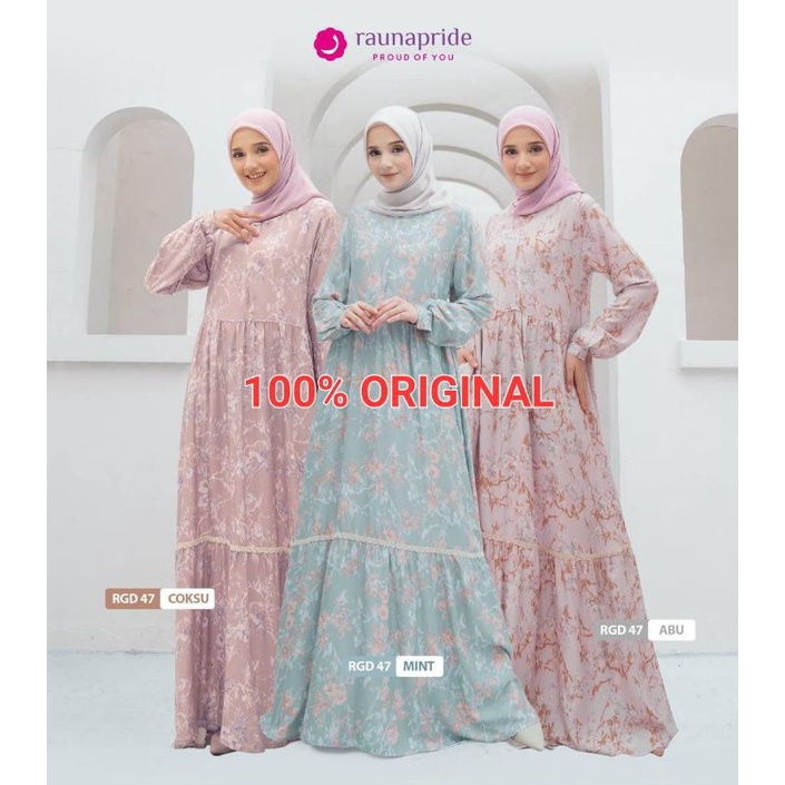 GAMIS RAUNA RGD 47 | RAUNA GAMIS RAYON PREMIUM | GAMIS DEWASA JUMBO | FASHION MUSLIM