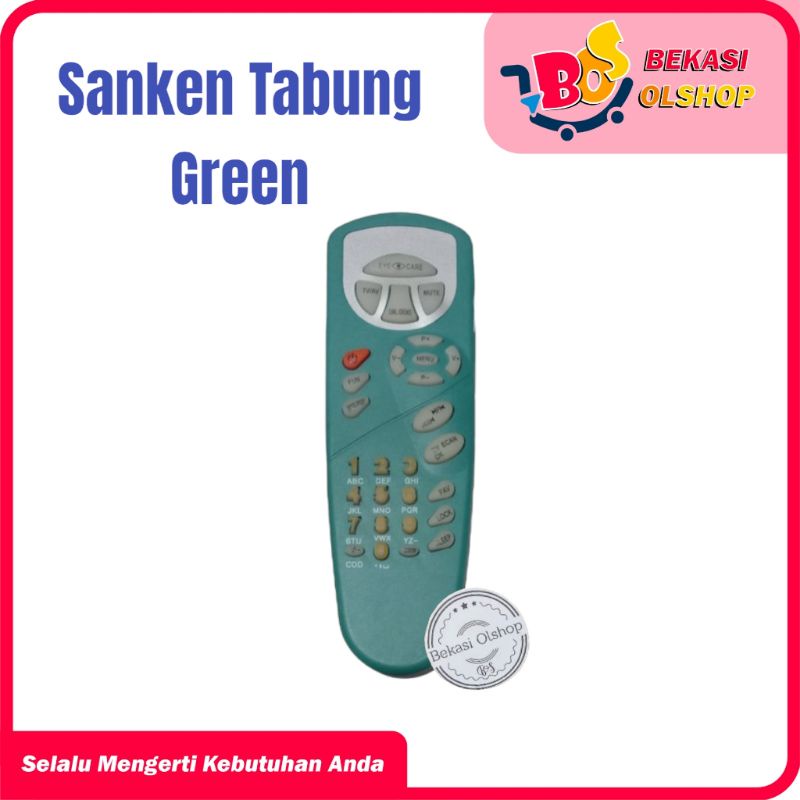 Remote Tv Sanken Tabung (Green / Hijau ) Original Pabrik /KW