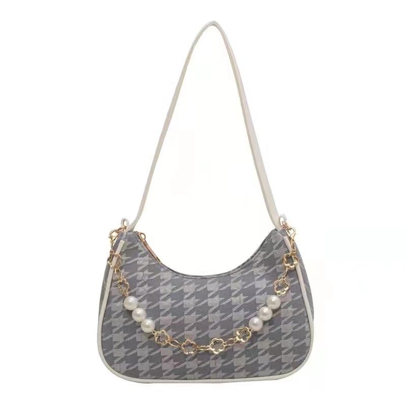 TAYLORSCLOSET - Perla Houndstooth Shoulder Bag