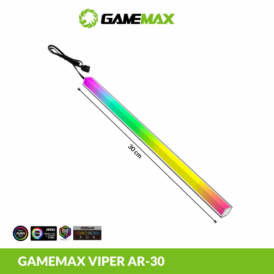 Gamemax Viper AR30 Double Side Magnetic Rainbow ARGB LED Strip