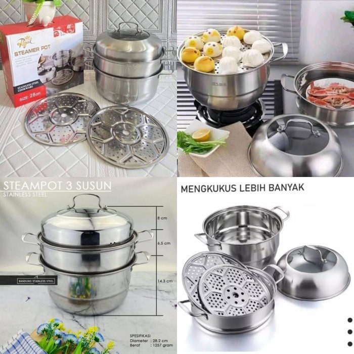 Panci Kukus Steamer Pot 2 Susun Royal Star 28cm Dandang 2 susun