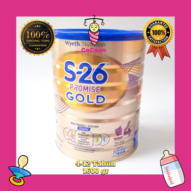 Susu Formula Anak S26 Promise Gold 1600 gr 1600g 1.6 kg 1,6kg 4-12 Thn
