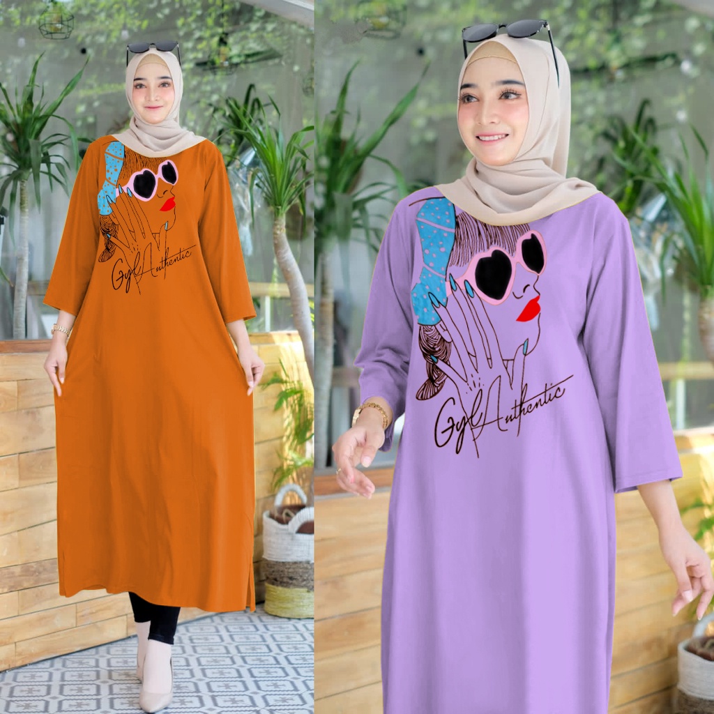 GR LONG TUNIK OVERSIZE BASIC | MIDI DRES TERKINI SR608