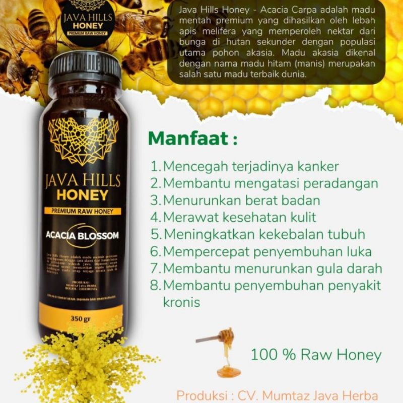 

Madu Asli Murni Herbal Java Hills Honey Acacia Blossom 350 gr