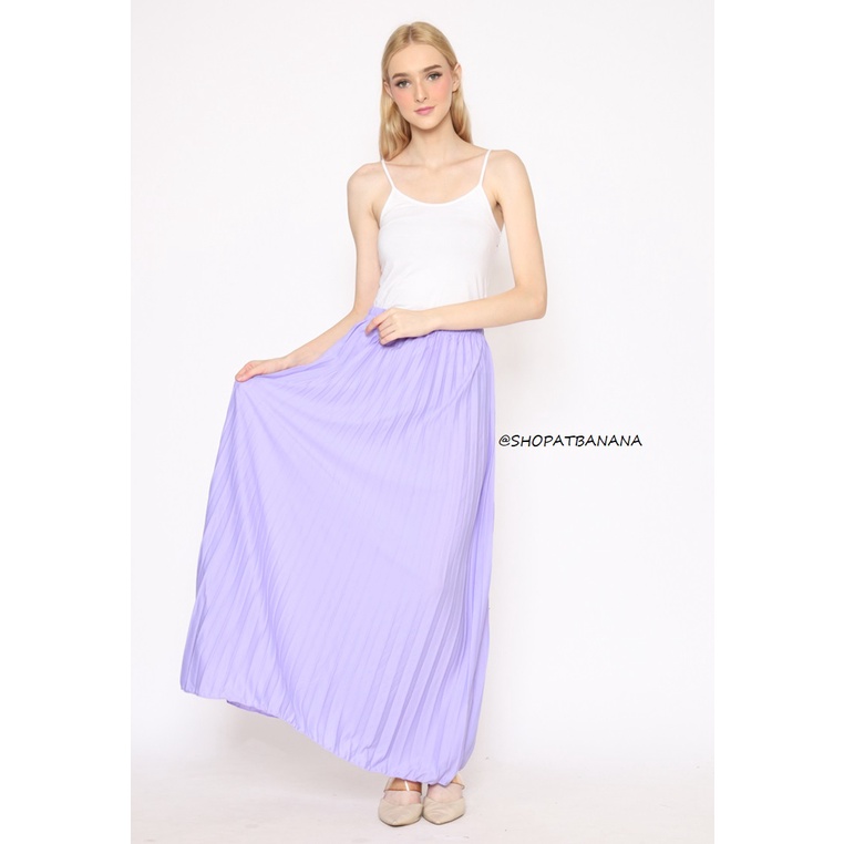 Shop At Banana Rok Panjang Plisket Wanita Banana Female 236