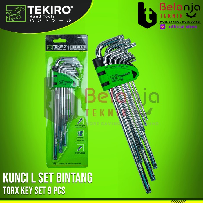 Tekiro Kunci L Set Bintang 9 Pcs Kunci L Bintang Set 9Pcs Tekiro