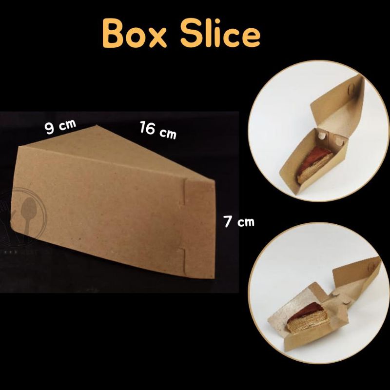 kemasan mille crepes dus slice mille crepes box dus kotak crepes slice pizza laminasi dus kraft coklat untuk kue tart per slice